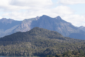 Fototapeta premium Horizontal view of a mountain landscape