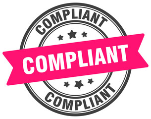 compliant stamp. compliant label on transparent background. round sign