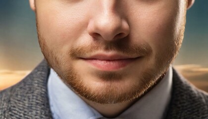 Obraz premium Close-up portrait of a man with a beard