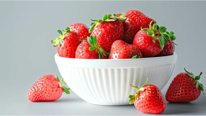 Fresh strawberry photography for cookbook advertising food concept