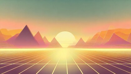 synthwave futuristic background