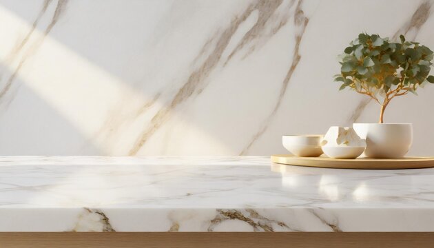 countertop table la white food product room mockup light shadow wall wall kitchen background background marble white splay table display surface shadow indoor product counter drop tree marble stone