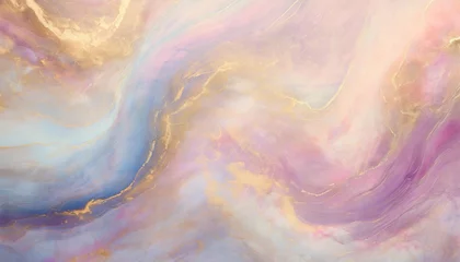 Fotobehang abstract purple blue and pink marbled background and texture beautiful colors delicate swirls and interesting texture would make the perfect background for unicorn mermaid or galaxy themes © Lauren