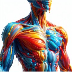Colorful human anatomy concept