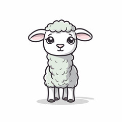 Lamb hand-drawn illustration. Lamb. Vector doodle style cartoon illustration