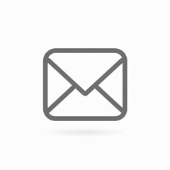 Mail icon. Envelope symbol. Contact email on a website,white background.