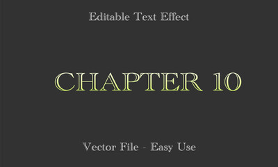 Editable Text Effect Gradient Style. Editable Font Vector