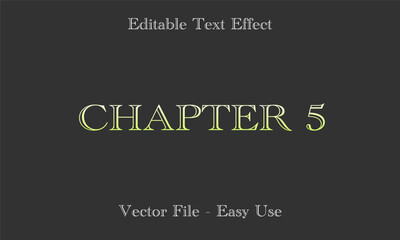 Editable Text Effect Gradient Style. Editable Font Vector