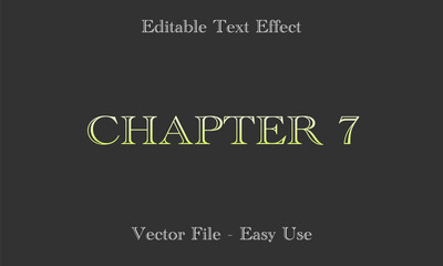 Editable Text Effect Gradient Style. Editable Font Vector