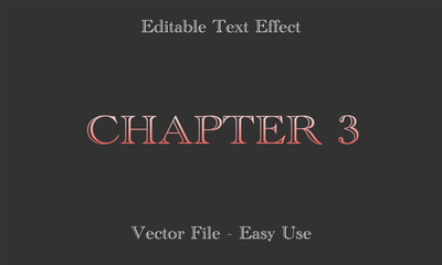 Editable Text Effect Gradient Style. Editable Font Vector