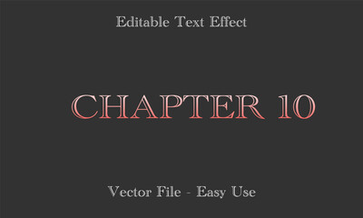 Editable Text Effect Gradient Style. Editable Font Vector