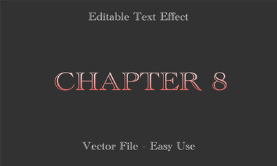 Editable Text Effect Gradient Style. Editable Font Vector