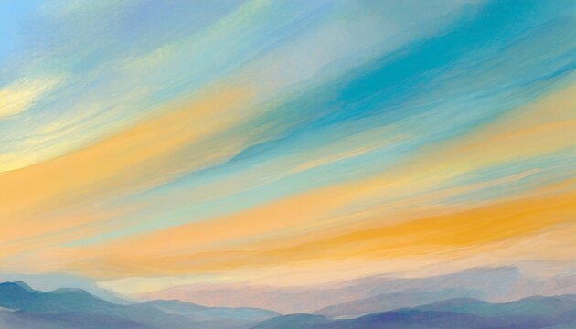hand painted blue sky watercolor abstract colorful background