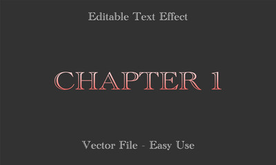 Editable Text Effect Gradient Style. Editable Font Vector