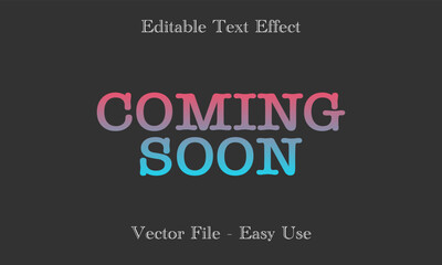 Editable Text Effect Gradient Style. Editable Font Vector