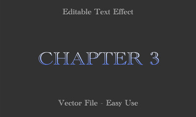 Editable Text Effect Gradient Style. Editable Font Vector