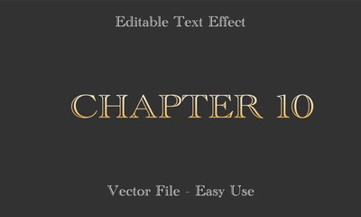 Editable Text Effect Gradient Style. Editable Font Vector