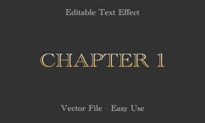 Editable Text Effect Gradient Style. Editable Font Vector