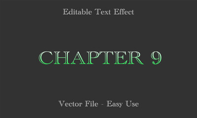 Editable Text Effect Gradient Style. Editable Font Vector