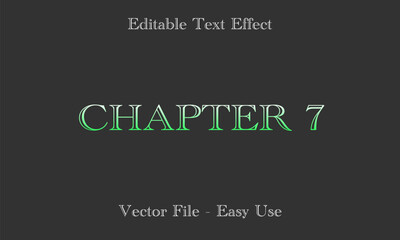 Editable Text Effect Gradient Style. Editable Font Vector