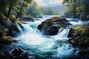 a Waterfalls or Rapids In certain areas of the river