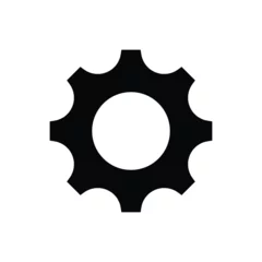 Fotobehang Machinery vector icon. Gear symbol. Cogwheel icon. Settings icon. Screw nut sign. Screw-nut sign. Isolated vector flat pictogram. Cog round symbol design. UX UI icon © Elchin