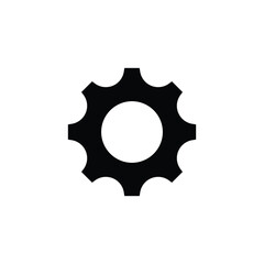 Machinery vector icon. Gear symbol. Cogwheel icon. Settings icon. Screw nut sign. Screw-nut sign. Isolated vector flat pictogram. Cog round symbol design. UX UI icon