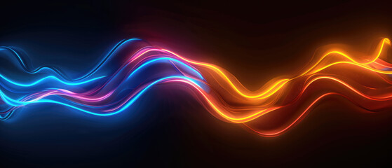 Dynamic digital waves in vibrant colors