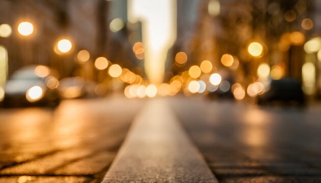abstract background of city street at night bokeh