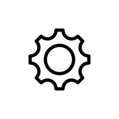 Machinery vector icon. Gear symbol. Cogwheel icon. Settings icon. Screw nut sign. Screw-nut sign. Isolated vector flat pictogram. Cog round symbol design. UX UI icon