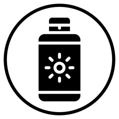 sunscreen glyph icon
