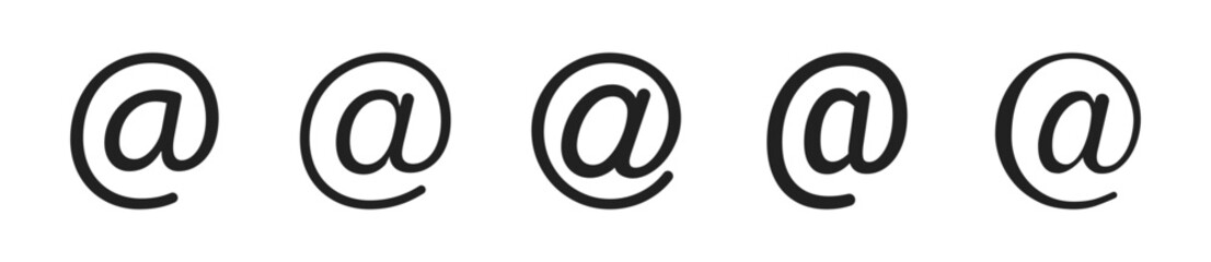 Email icon set. Vector EPS 10