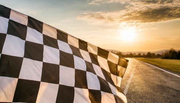 checkered black and white racing flag background