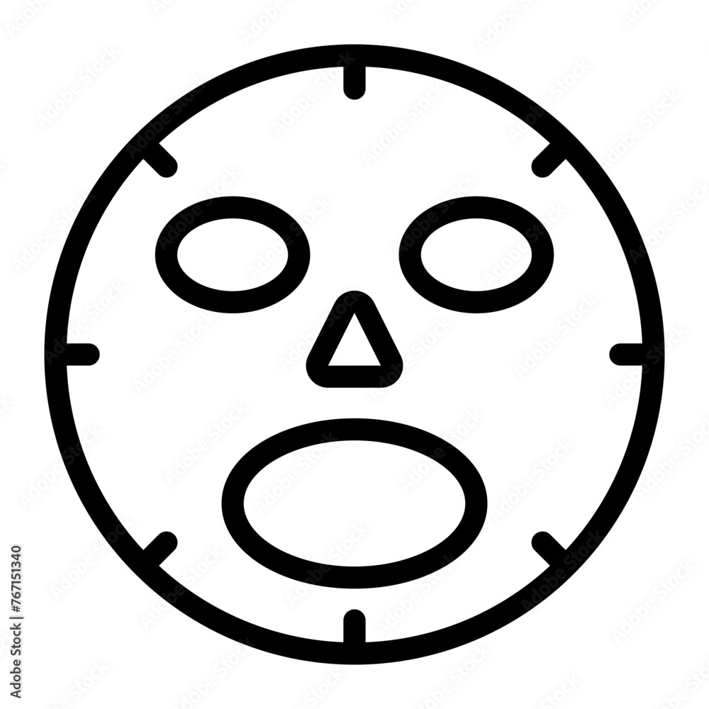 Wall mural mask line icon