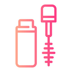 Eyelash mascara gradient icon