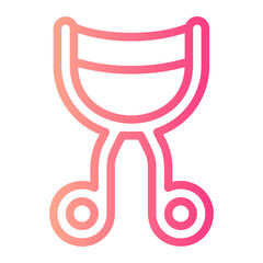 eyelash curler gradient icon