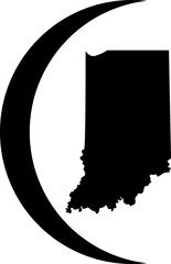 Solar Eclipse Indiana Logo 