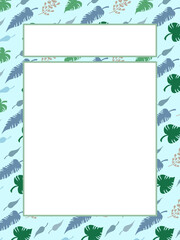 Pattern Memo Note Template Floral Plant