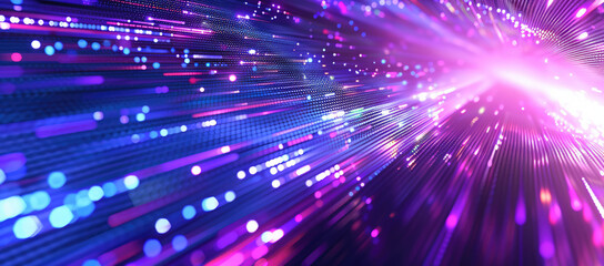 Vibrant abstract light streaks on blue