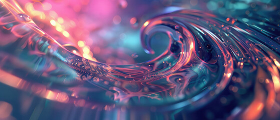 Abstract liquid swirl patterns in vivid colors