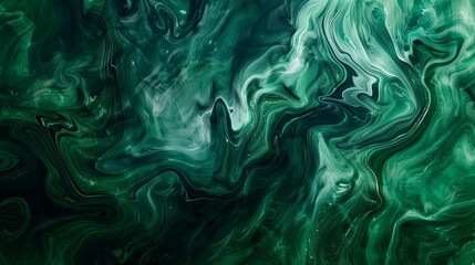 Abstract background, organic, flowing, deep forest green background