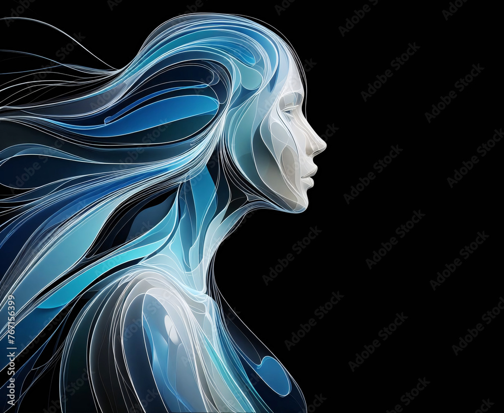 Wall mural surreal portrait of a woman