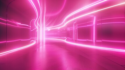 Abstract background, retro-futuristic, neon, electric pink background -