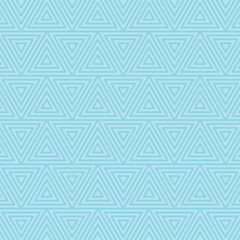Blue ornament with triangles vector illustration. Triangular seamless pattern on isolated background. Abstract pattern sign concept.