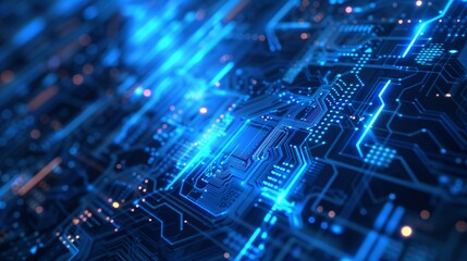 /imagine prompt: Abstract background, tech-inspired, digital, electric blue background 