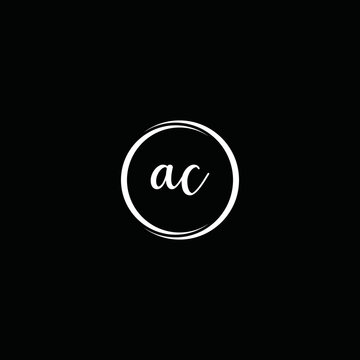 a c simple letter with ring and black background