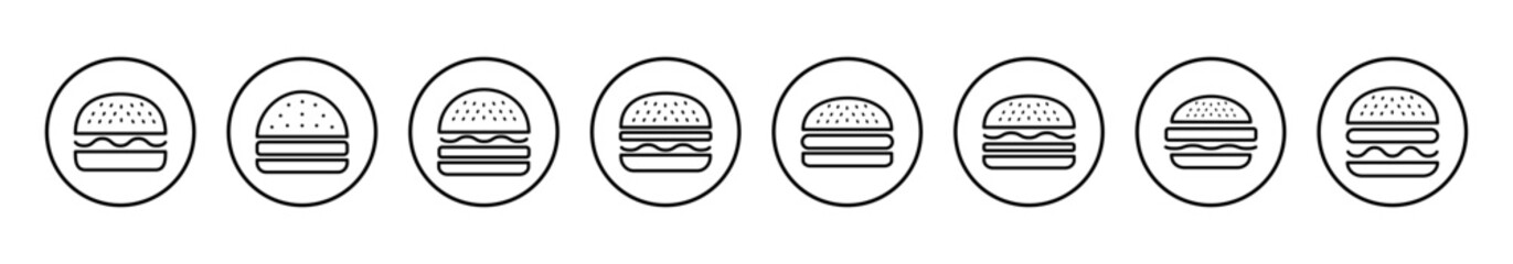 Burger icon vector illustration. burger sign and symbol. hamburger