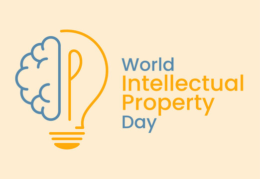 World Intellectual Property Day Creative concept of light bulb and brain illustration