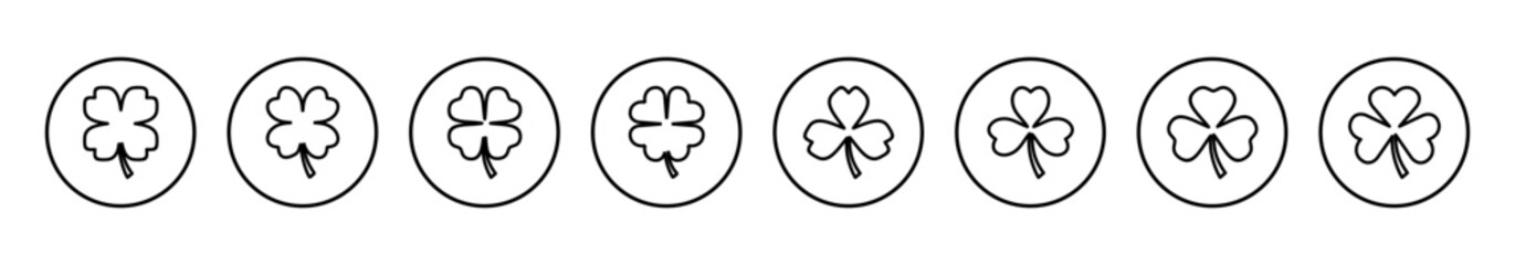 Clover icon vector illustration. clover sign and symbol. four leaf clover icon.