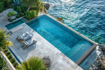 Seaside Luxury Resort Pool with Stunning Ocean View